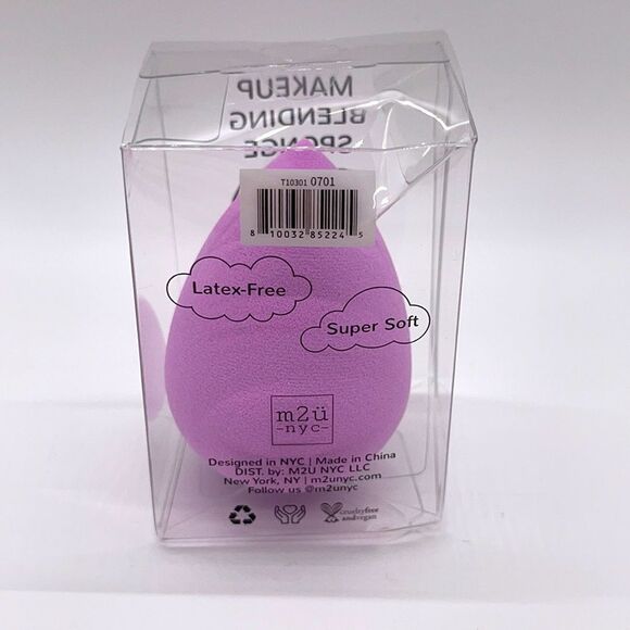 NWT M2U NYC Makeup Blending Sponge in Lavender Rabbit - Picture 3 of 3